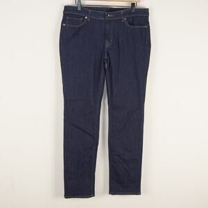 Uniqlo Ultra Stretch Cotton Blend Denim Dark Wash Blue Slim Jeans Sz 32 x 32